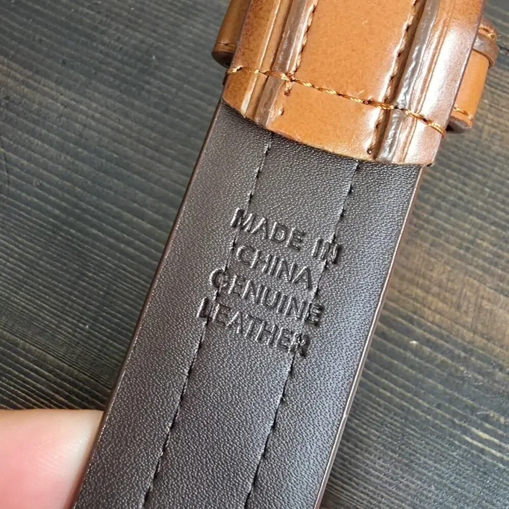FLORSHEIM Brown Leather Belt sz 36 Minimalist Business Classic Basic Work